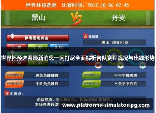 世界杯预选赛最新消息一网打尽全面解析各队赛程战况与出线形势 世界杯预选赛最新消息一网打尽全面解析各队赛程战况与出线形势